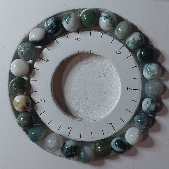 Tree Agate stone pendant and Tree Agate stone 8mm bead bracelet bundle #1 - Picture 6 of 7